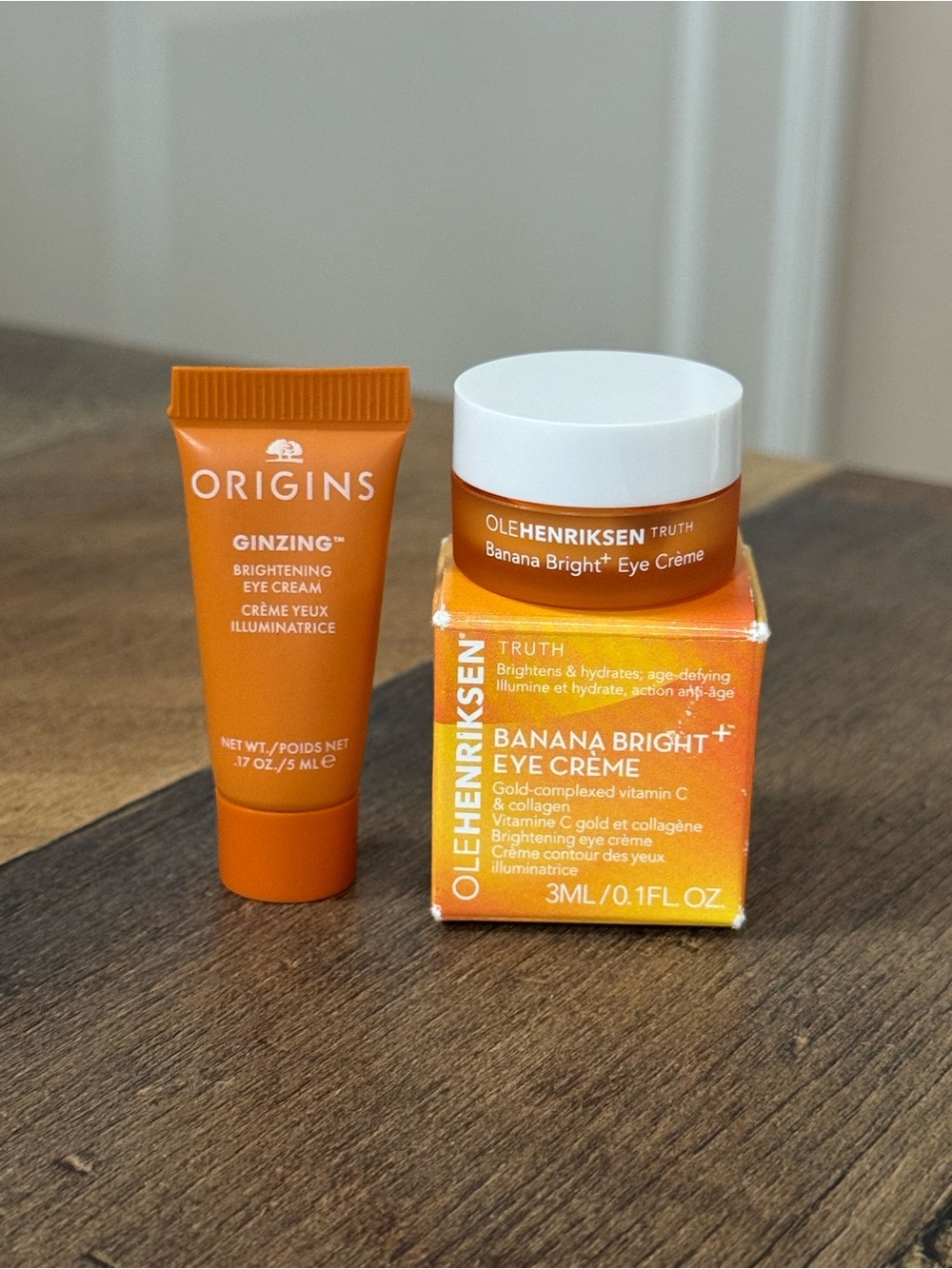 Brightening Eye Cream Duo: Origins Ginzing & Ole Henricksen Banana Bright